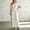 White, variant on Women A-Line Maxi Dress BseitkotWomen One Shoulder Puff Sleeve Solid Color A-Line Maxi Casual Dress with Pockets White M