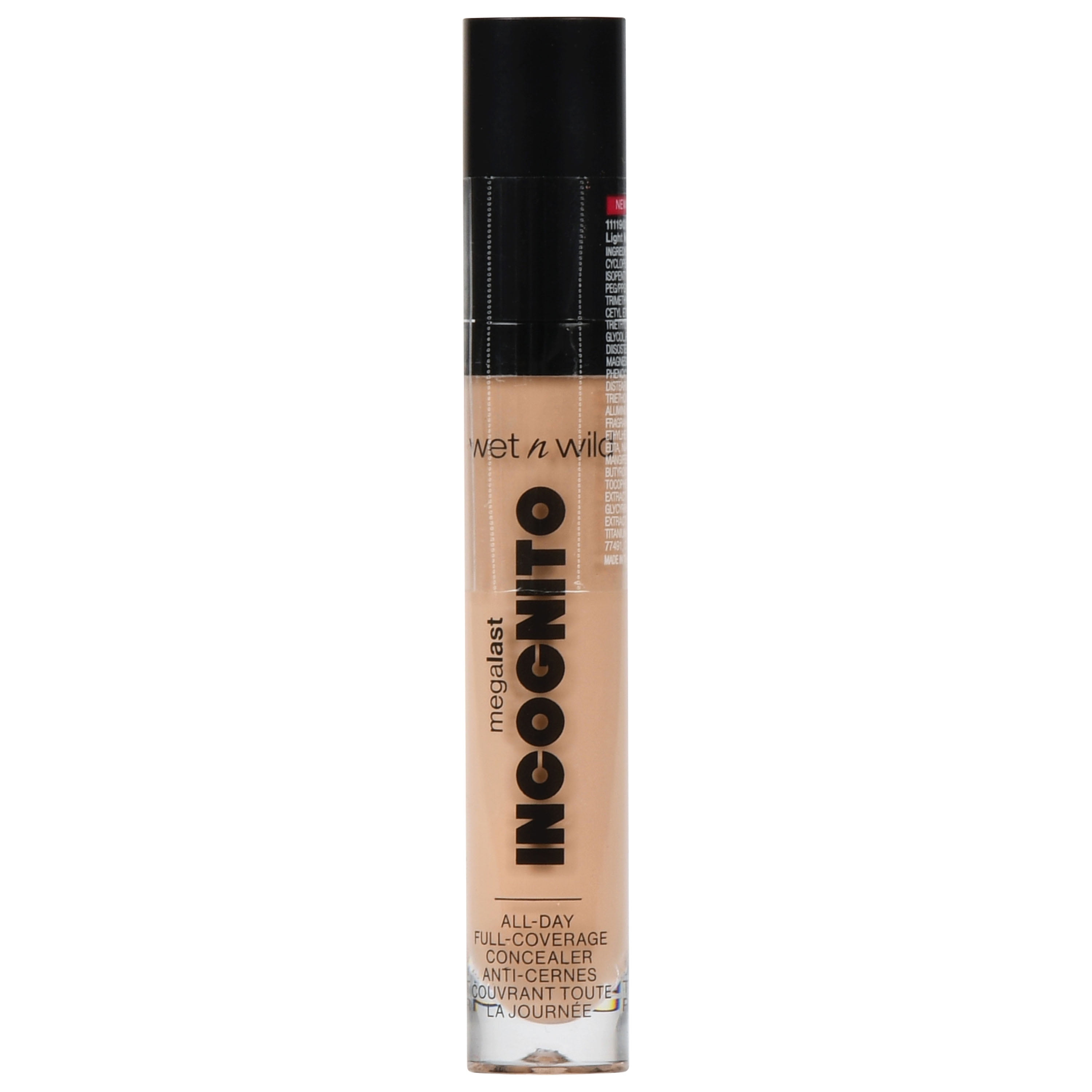 Incognito mega wet n wild Megalast Incognito Full Coverage Concealer, 16-Hour Wear