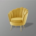 thumbnail image 6 of Nicole Miller Eian Velvet Accent Chair with Gold Legs, Yellow, 6 of 8