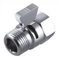 2X Water Flow Control Shut Off Valve, Brass Adjustable Water Pressure