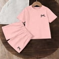 thumbnail image 6 of hengsof Girls Printed Athletic Two Piece Set, Short Sleeve Round Neck T Shirt and Matching Shorts for Play, Big Kids Ages 3 to 14 Years, Casual Outfit, 6 of 6