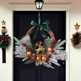 thumbnail image 6 of End of Year Clearance Christmas Ornament Wreath Metal Wreath LED Warm Light Large Bow Christmas Decorations Christmas Wreath for Front Door Wall Window Stair Home Decor on Clearance!, 6 of 8