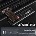 thumbnail image 5 of New York Xpress 3-Piece Hardside Luggage Set, Expandable Suitcases with TSA Lock, 20"/26"/30" Carry-on & Checked, Black - WD577, 5 of 11