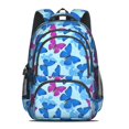 thumbnail image 2 of Butterfly and Blue Purple Pattern Cute School Backpack Bag with Padded Back and Adjustable Shoulder Straps 16.9 X 12.6 X 5.9 Inches, 2 of 5