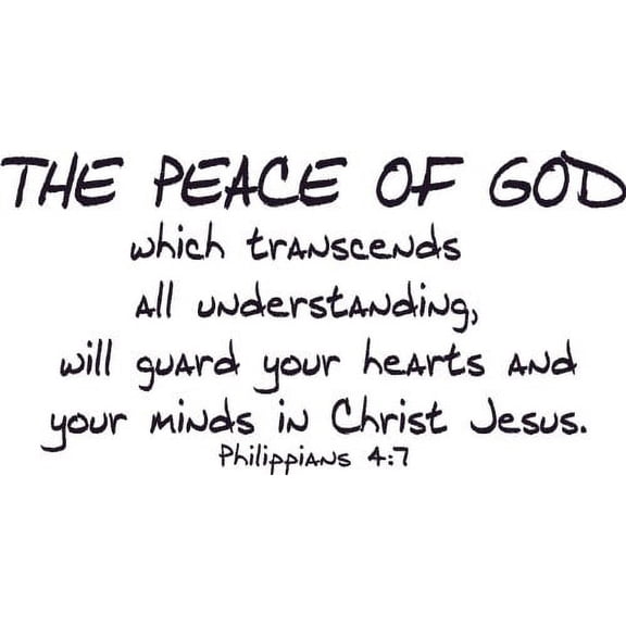 Philippians 4:7, Vinyl Wall Art, the Peace of God, Understanding, Guard Hearts
