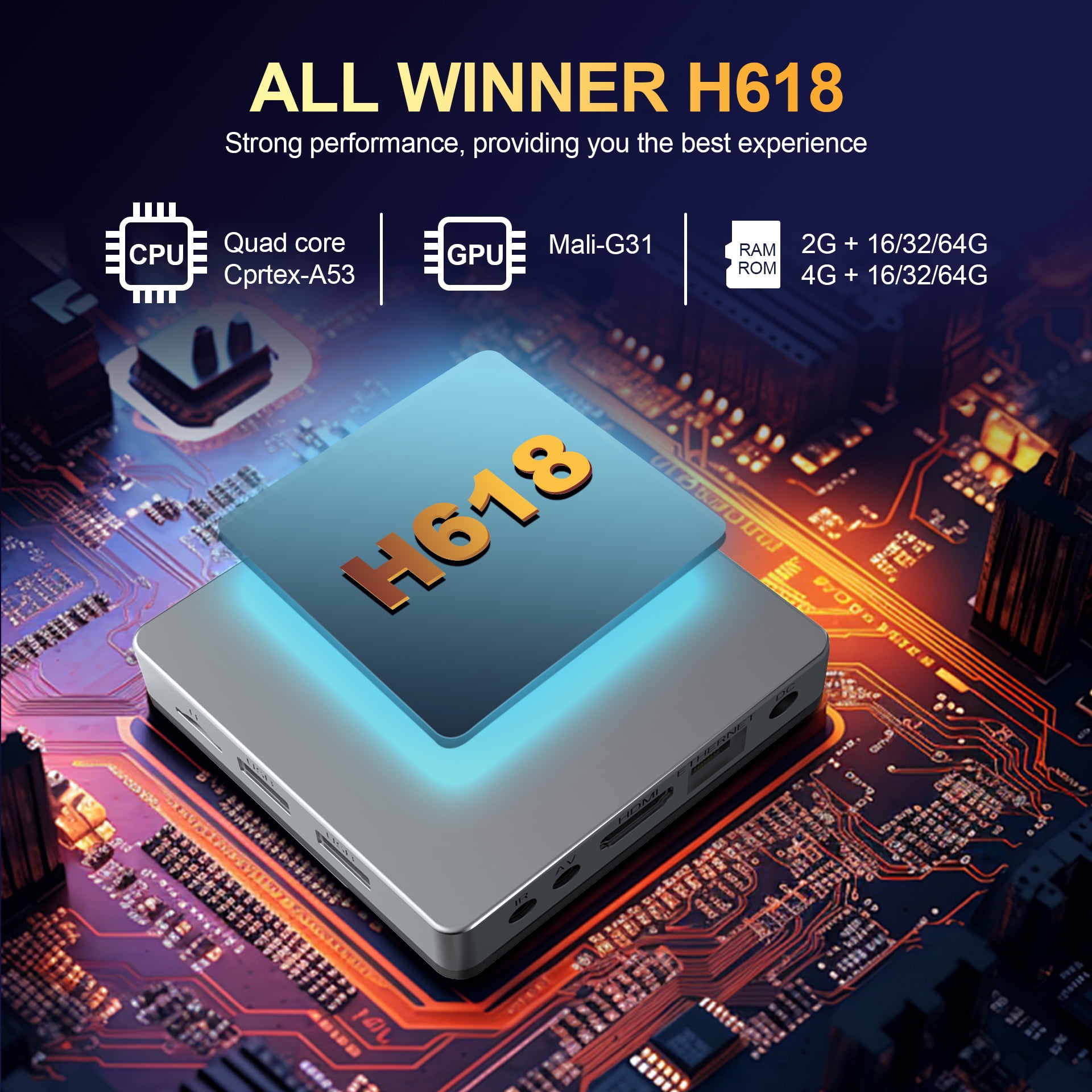 CANGTEENER HCS96 Streaming Device | Android TV Box, OS Android 13 Support 4K HDR Streaming Media Player