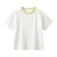 thumbnail image 2 of Eltusu Boys Athletic Shirts Short Sleeve, Crew Neck Summer Casual Breathable Active T-Shirts White Size 4-5 T, 2 of 5