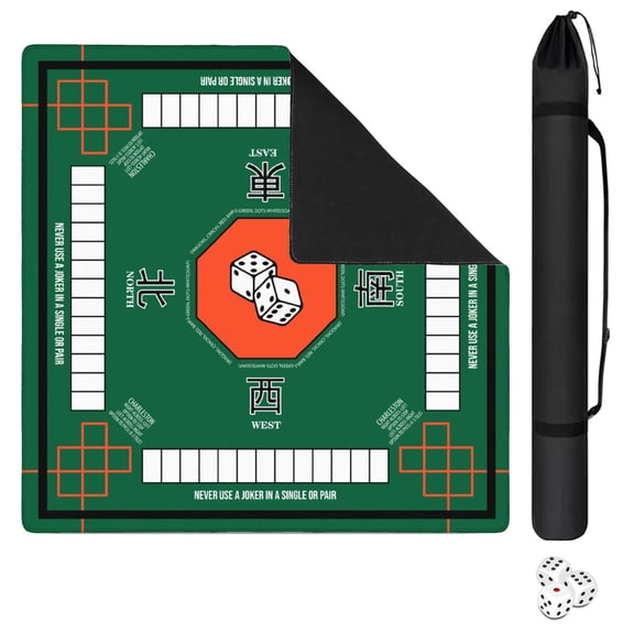 Mahjong Mat for Table, 31.5*31.5in Anti Slip American Mahjong Mats, Noise Reduction, Neoprene Mah Jongg Mat, Mahjong Accessories Gift for Poker/Card/Dominoes Board Tile Games Table Mats