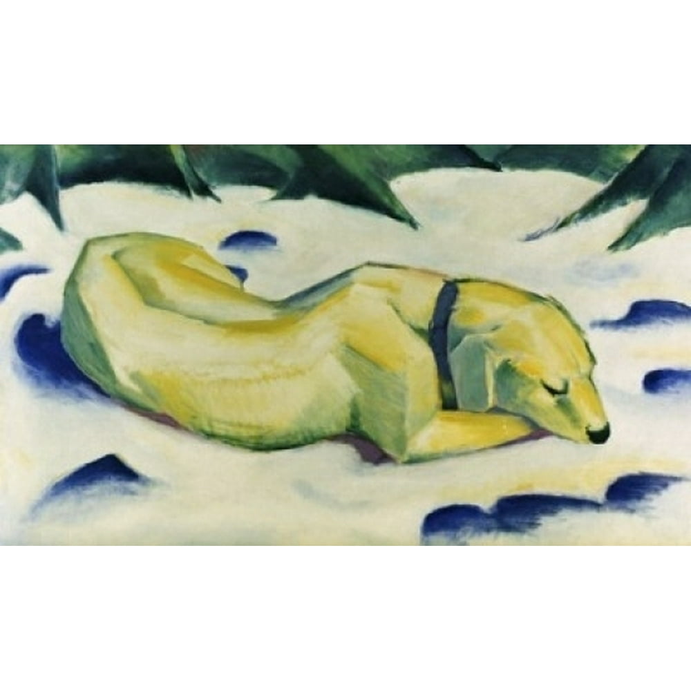 White Dog (Wei?er Hund) 1911 Franz Marc (18801916/ German) Oil on