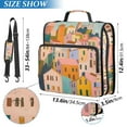 thumbnail image 2 of FORMRS Zipper Binder with Shoulder Strap 1.5-inch Ring 500 Sheet Capacity File Bag, Orange Cityscape Painting, 2 of 5