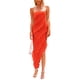 thumbnail image 1 of Vestido PRETTYGARDEN 2025 Strapless Largo con Volantes Naranja Talla L, 1 of 8