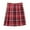 Red3, variant on yillto Women's Plus Size Plaid Skirts Pleated High Waist A Lined Causal Mini Skater Skirts M-XXXXL