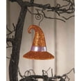 thumbnail image 3 of Bethany Lowe 4.50In Witch Hat Orange Glitter, Polyresin, Halloween Place Card Holder Tf2236, 3 of 3