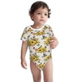 thumbnail image 3 of Daiia Bird Sunflowers Printed Unisex-Baby Short Sleeve Onesies Bodysuits Baby Climbing Clothes Soft and Comfortable Romper with Expandable Shoulder Design-3 Months, 3 of 8