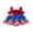 Blue, variant on RUINIXCW Funny Baby Girl Halloween Clown Costume Outfit Infant Girls Tulle Romper Dress Nebworn Contrast Color Fuzzy Trim Tutu Dress Cute Holiday Bodysuits Playsuit