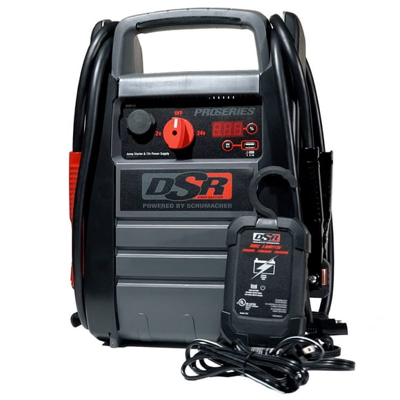 Schumacher DSR115 DSR ProSeries Rechargeable Pro Jump Starter - 12V - Works with Semis Class 8 Vehicles - Includes DC/USB Power for Charging Phones and Tablets