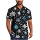 thumbnail image 2 of Blusa y camisa de manga corta con cuello vuelto para hombre, blusa informal de moda con cuello vuelto, blusa estampada de manga corta con botones, blusa de poliéster para hombre, 2 of 6