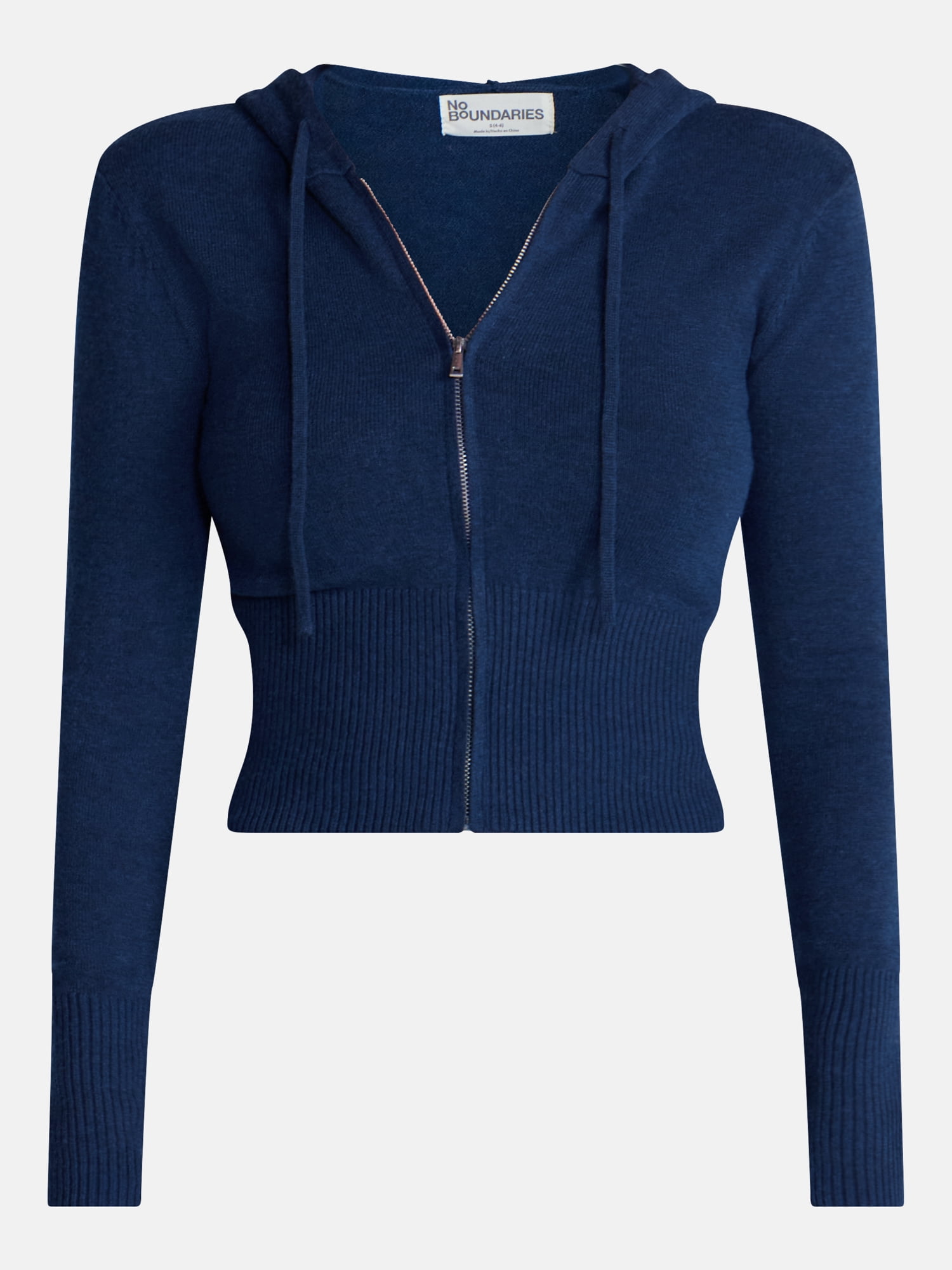 No Boundaries Zip Up Sweater, Women's XXS-XXL