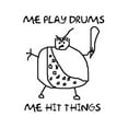 thumbnail image 2 of CafePress - Me Play Drums, Me Hit Things Mug - 11 oz Ceramic Mug - Novelty Coffee Tea Cup, 2 of 3
