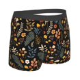 thumbnail image 3 of Daiia Autumn Floral Men's Underwear Boxer Briefs, Cotton Stretch Moisture-Wicking Underwear-Large, 3 of 9