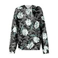 thumbnail image 5 of Hoodies For Women Oversized Winter Cute Sweatshirts Pullover Trendy Fall Clothes, Retro Geometric Print Lightweight Design without Pockets for Fall Winter Comfort,Dark Gray,S, 5 of 8