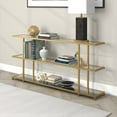 thumbnail image 4 of Evelyn&Zoe Greenwich 64" Wide Rectangular Console Table, Brass, 4 of 5
