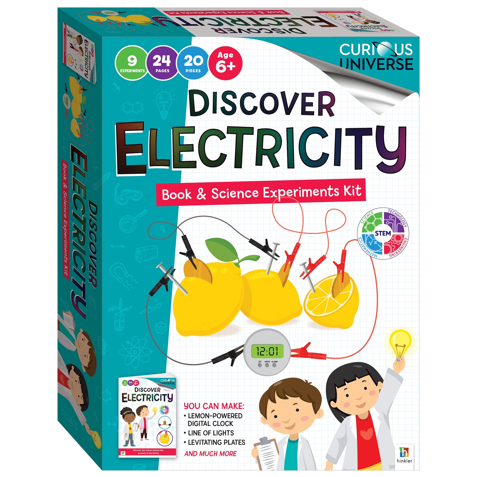 Curious Universe Kids: Discover Electricity Science Experiment Kit, 20 Pieces, Ages 5-7