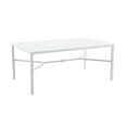 thumbnail image 2 of My Texas House Cambria 67" Steel Outdoor Dining Table, White, 2 of 9