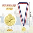 thumbnail image 2 of Uxcell 2 Inch Soccer Medals Gold Award Medals with Neck Ribbon for Team Sports Games Party Favors 24 Pieces, 2 of 7