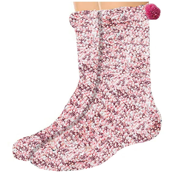 Dianli Socks Fuzzy Print Women's Cake Socks Coral Velvet Cake Floor Socks Sleeping Socks