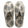 thumbnail image 4 of Ludlz Disposable Slippers Non-Slip Fleece Cloth Closed Toe Spa Slippers for Hotel, Travel, Guest and Home Portable Disposable Tree Leaf Print Closed Toe Slippers Hotel Travel SPA Shoes, 4 of 7