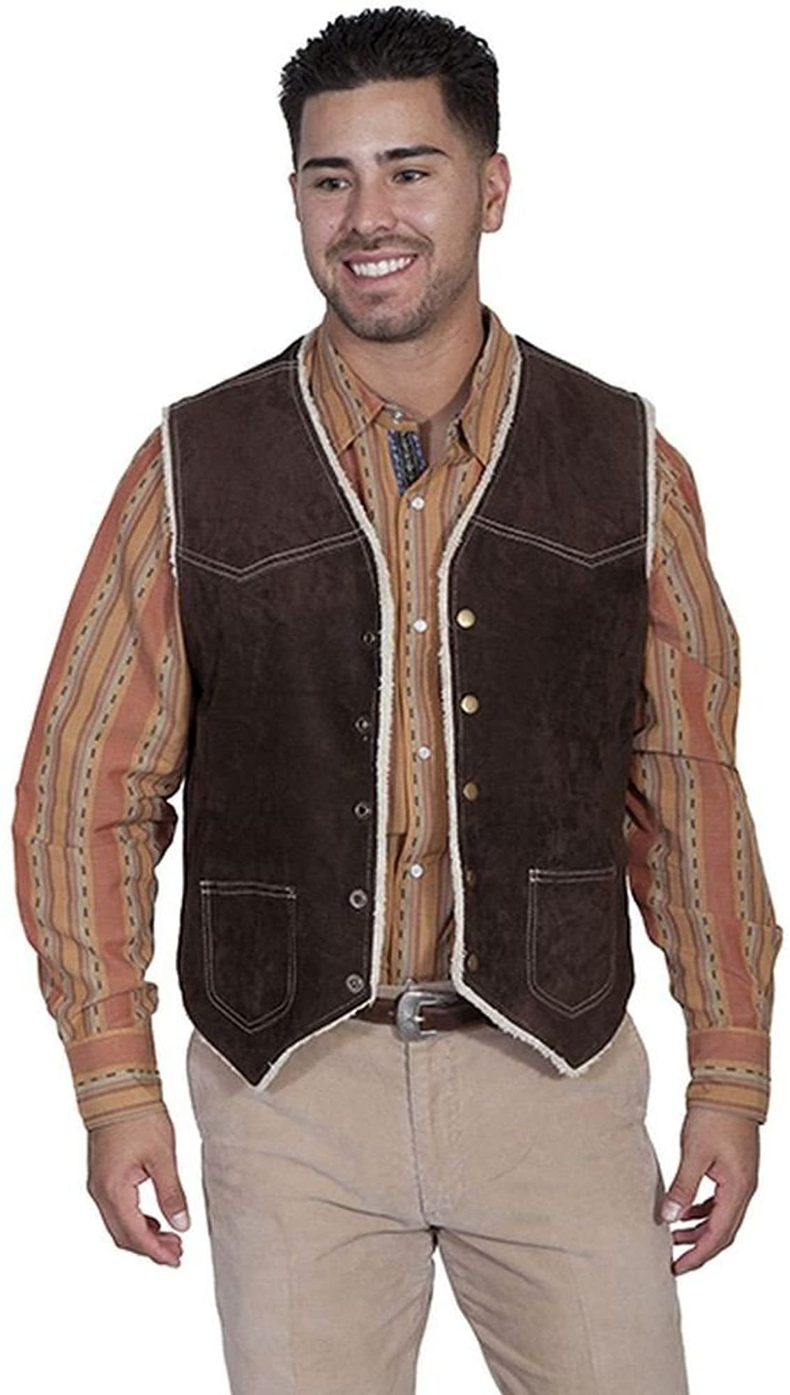 Scully Mens Boar Suede Leather Vest 82-86