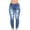 Blue, variant on YYDGH Women High Waist Skinny Stretch Ripped Jeans Destroyed Denim Pants Gray XXL