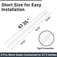 thumbnail image 2 of AmazerBath Shower Door Bottom Seal 47.25'' (15.75'' * 3), 3 Section Segmented Frameless Glass Shower Door Seal Strip for 3/8'' Glass, 2 of 8