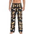 thumbnail image 1 of Balery Cute Dogs Corgi Pantalones de pijama para hombre, pijama ultraligero, pantalón de descanso-Medium, 1 of 6