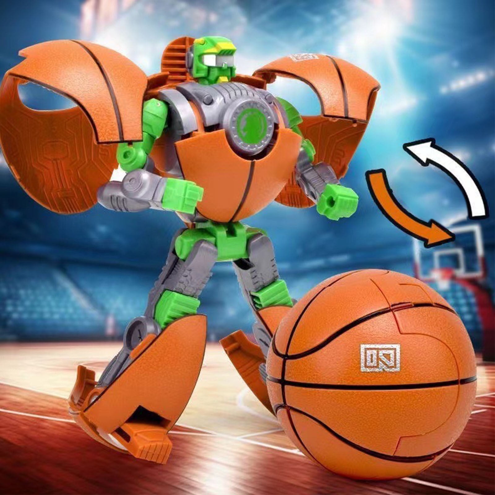 quanjun Clearance Sports Ball Shape Transforming Robot Transforming Basketball Robot Football Transforming War Toy