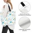 thumbnail image 3 of Fotbe Gold Stars Blue Dots Pattern Bolsa Tote Estética de Lona con Estampado para Mujer - Bolsa Reutilizable de Hombro Casual para Vacaciones, Compras, Trabajo y Gimnasio, 3 of 8