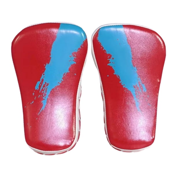 Almohadillas de Taekwondo para Niños, Almohadillas para Patear, Golpear, Guantes de Boxeo, Guantes de Enfoque Rojo