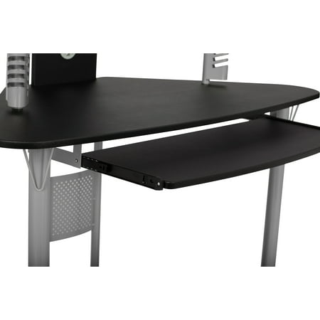 Calico Designs - Arch Tower Computer Desk - Black/Silver