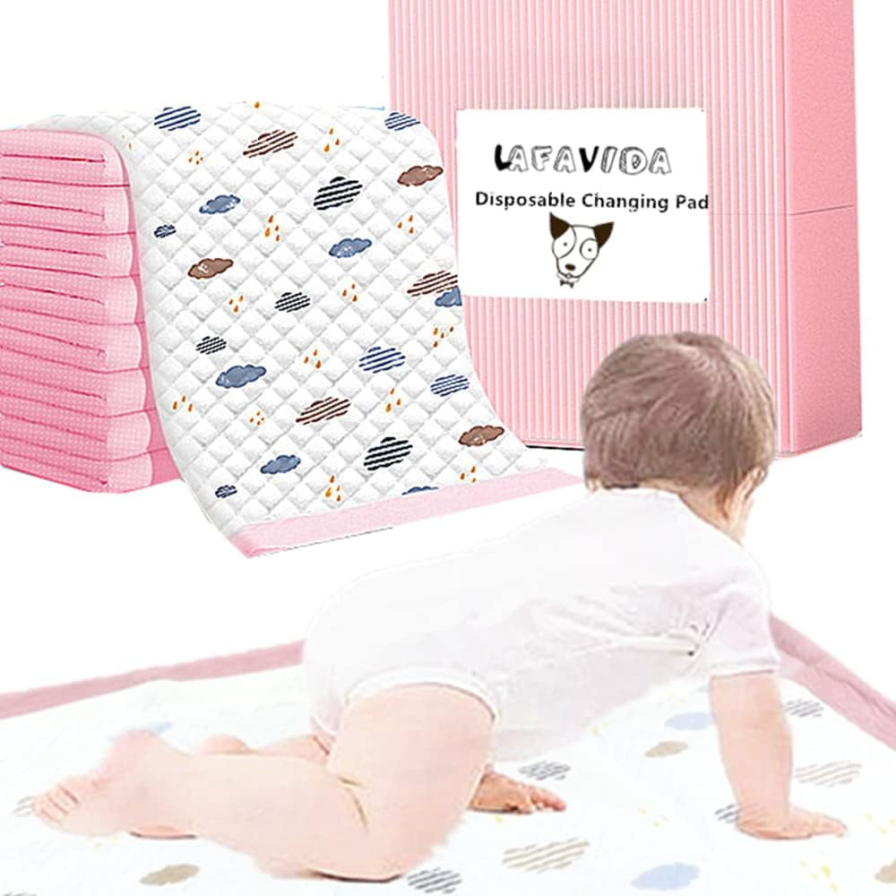 Disposable Changing Pads for Babies 18 x 24in 50 Count Quick Absorbent