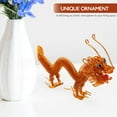 thumbnail image 3 of EXHUMKY Dragon Figurine Golden Aluminum Feng Shui Decor 1Pcs 9.82X5.11X2.36in, 3 of 8