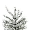thumbnail image 2 of Perfect Holiday 7.5 Ft Slim Utica Christmas Tree, 1071 Snow Flocked Tips and 550 Multicolor LED Lights with Metal Stand, 2 of 3