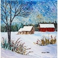 thumbnail image 3 of Mark, Sharon 12x12 Black Modern Framed Museum Art Print Titled - Snow Drift, 3 of 5