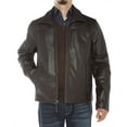 thumbnail image 3 of LN LUCIANO NATAZZI Men's Classic Full Grain Cow Leather Jacket Brown, 3 of 5