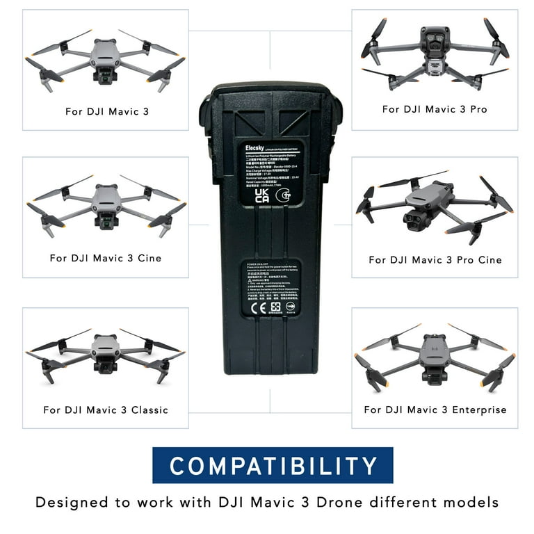 Mavic 3/Mavic 3 Pro 専用バッテリー Amazon.com: JHTC Mavic 3 Series Intelligent Flight Battery
