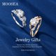 thumbnail image 2 of Anillos de boda MOOSEA Willow Moissanite 1.2 ct D VVS1 plateados, 2 of 7