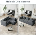thumbnail image 3 of 94.5" Modular Sectional Sofa with Deep Seating, Very Easy Assembly, Pipleo Modular L-Shaped Couch with High-Density Memory Foam for Living Roomm, 3 Seats, 3 of 9