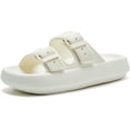 thumbnail image 1 of Slides for Women Men Pillow Slippers Double Buckle Adjustable Sandals EVA Recovery Slides, 1 of 6