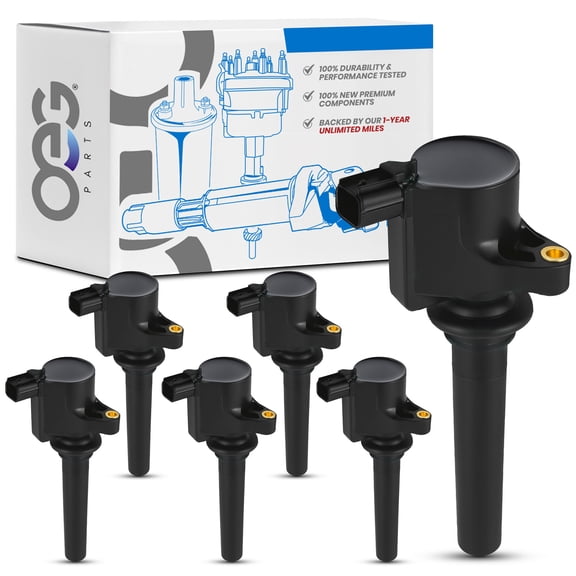 OEG Parts New Pack of 6 Ignition Coils Replacement For Ford Taurus 3.0L 1999-2004, Escape 3.0L 2001-2008, Freestyle 3.0L 2005-07; Replacement For Mazda Tribute 3.0L 2001-2009 6PK AJC118100