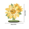 thumbnail image 2 of Sunflower Table Clock, Silent Analog Clock, Decoration for Office, Living Room, Bedroom, 2 of 7
